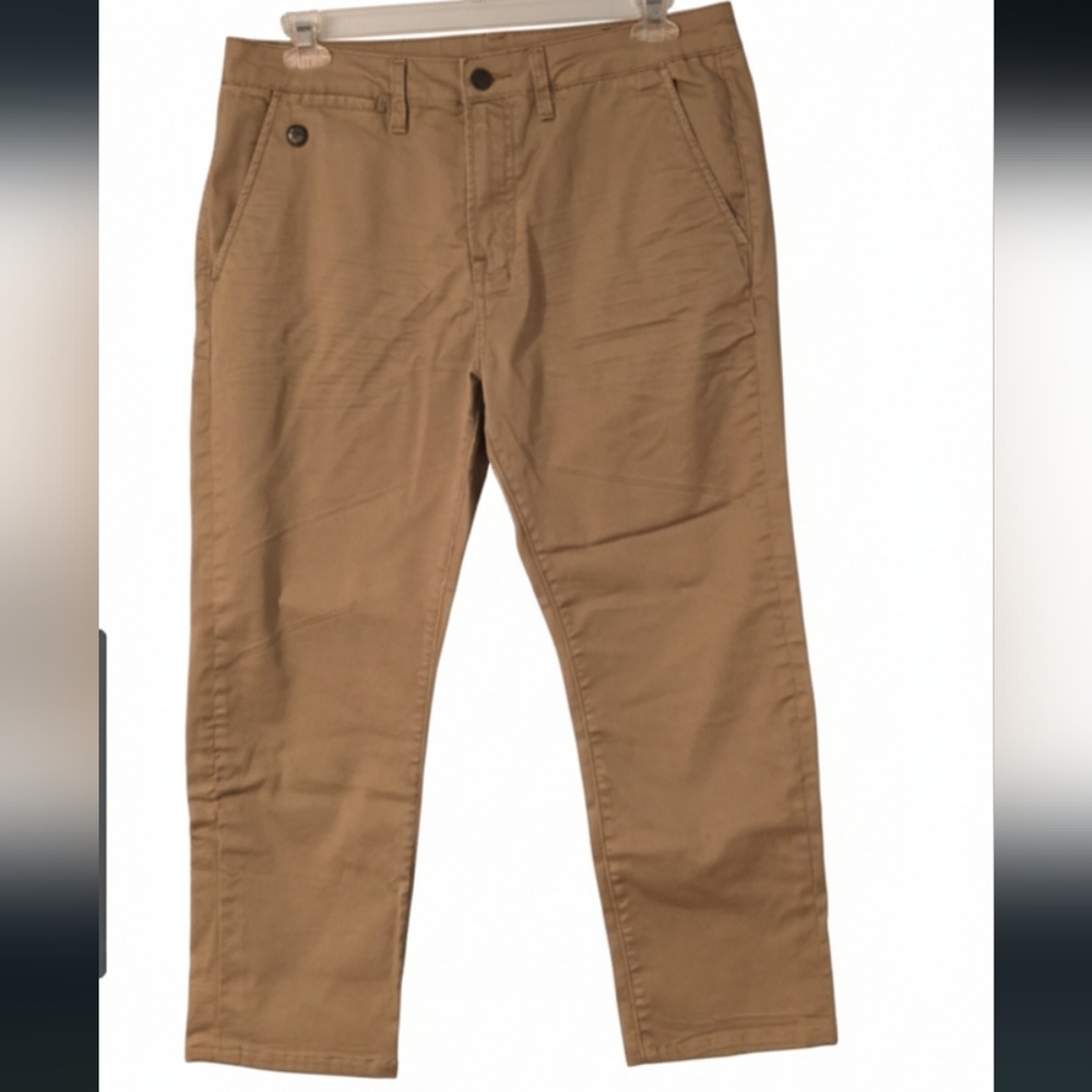 Buffalo David Bitton Jeans Mens 34X30 Tan Evan-X Slim Straight Stretch Denim